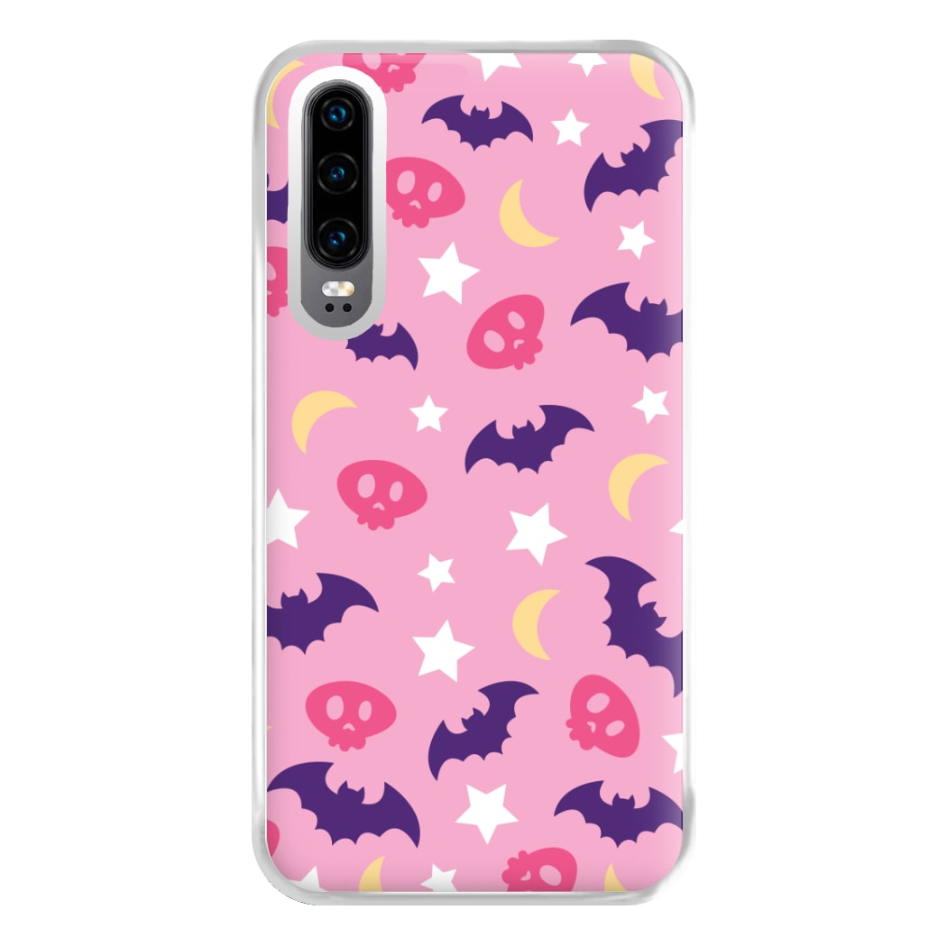 Skull, Bats And Stars Pattern Huawei P30 Case