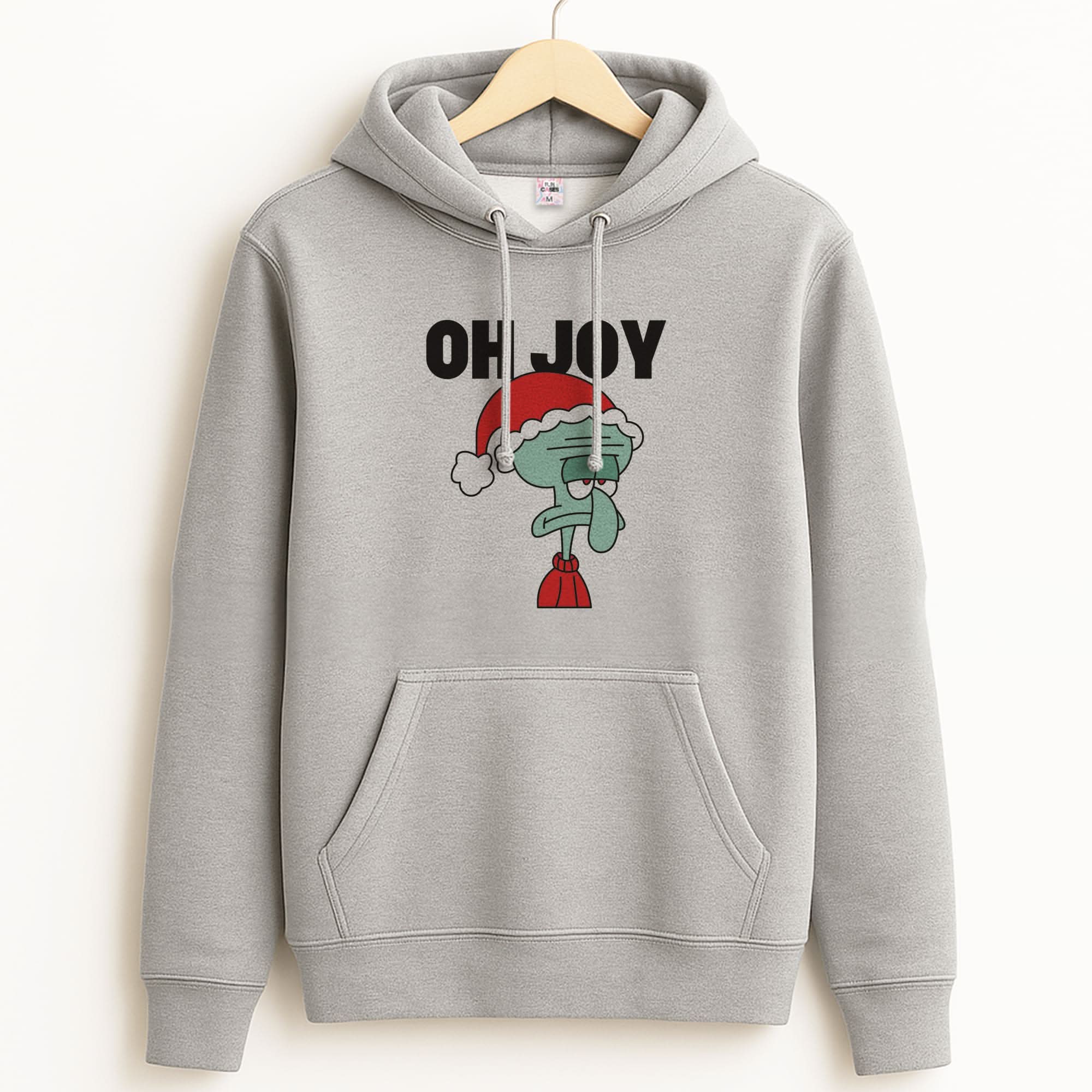 Oh Joy Cartoon Squid Unisex Grey Hoodie