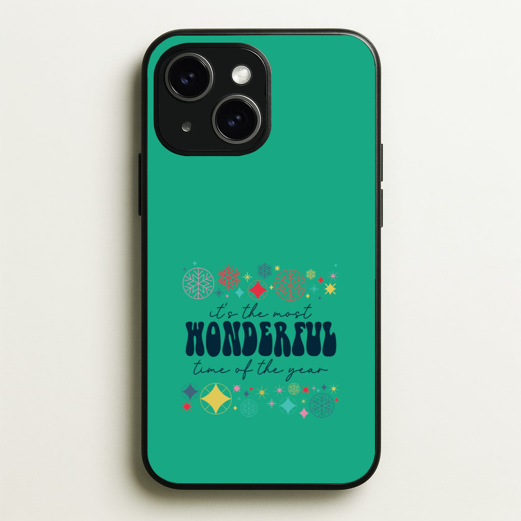 The Most Wonderful Time Of The Year Geometric iPhone 14 Plus Case