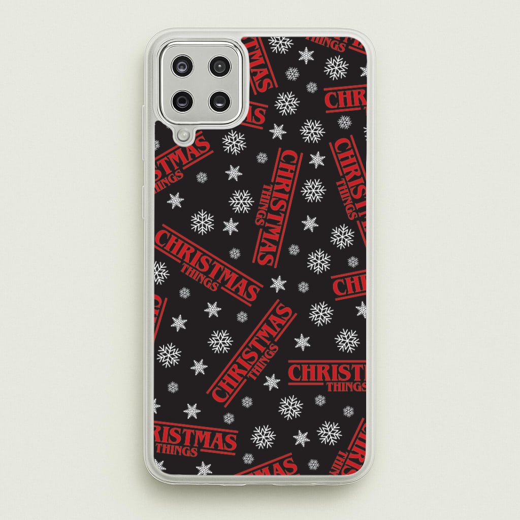 Christmas Things Snowflake Pattern Galaxy A12 Case