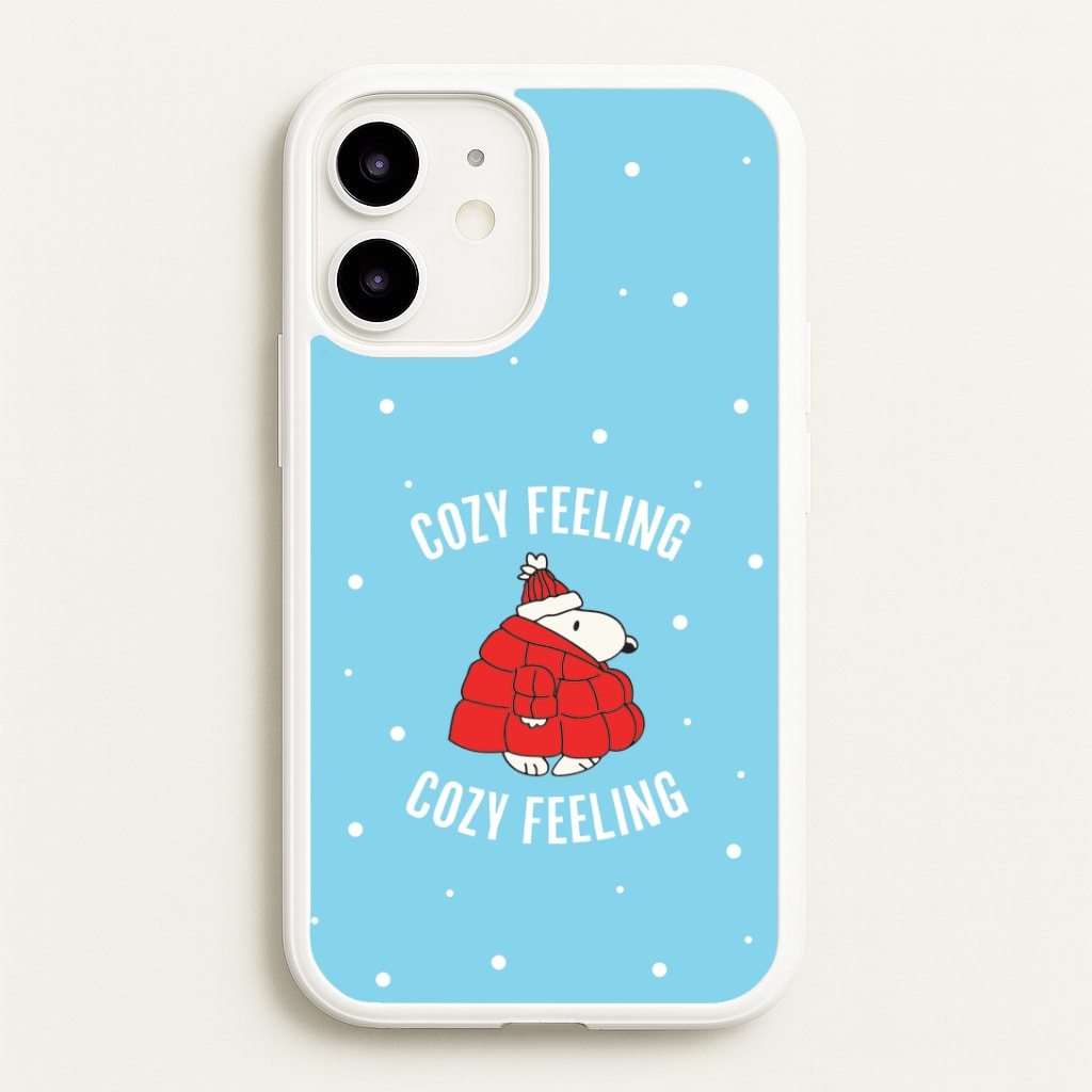Cozy Feeling Cartoon Beagle Puffer Jacket iPhone 12 / 12 Pro Case