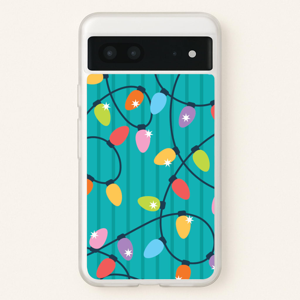 Funky Christmas Lights Pattern Google Pixel 7 Case