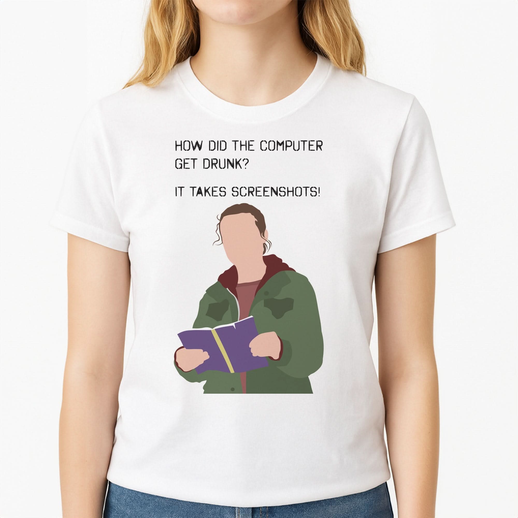 How Did The Computer Get Drunk? Womens T-Shirt