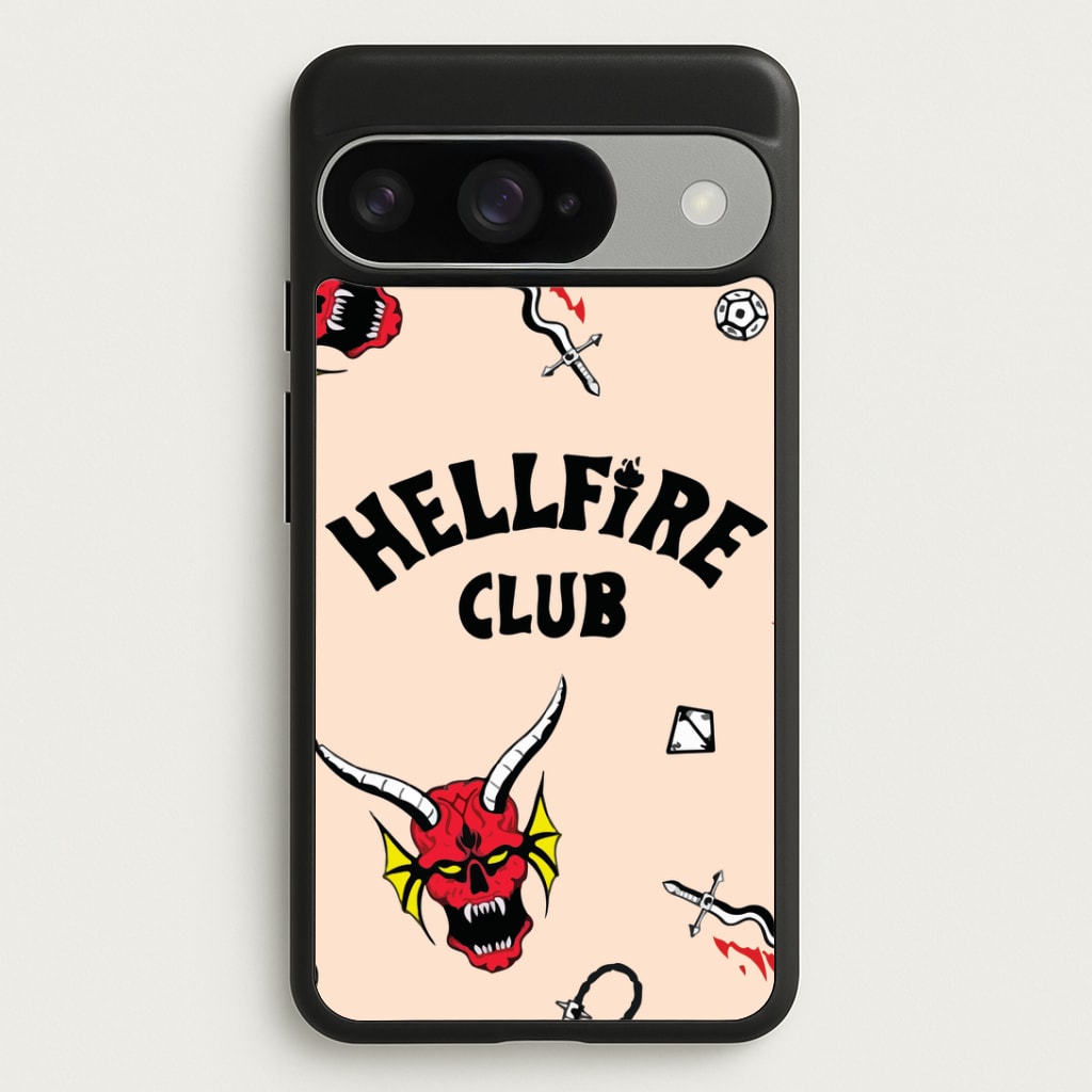Hellfire Club Icons Collage Peach Google Pixel 10 / 10 Pro Case