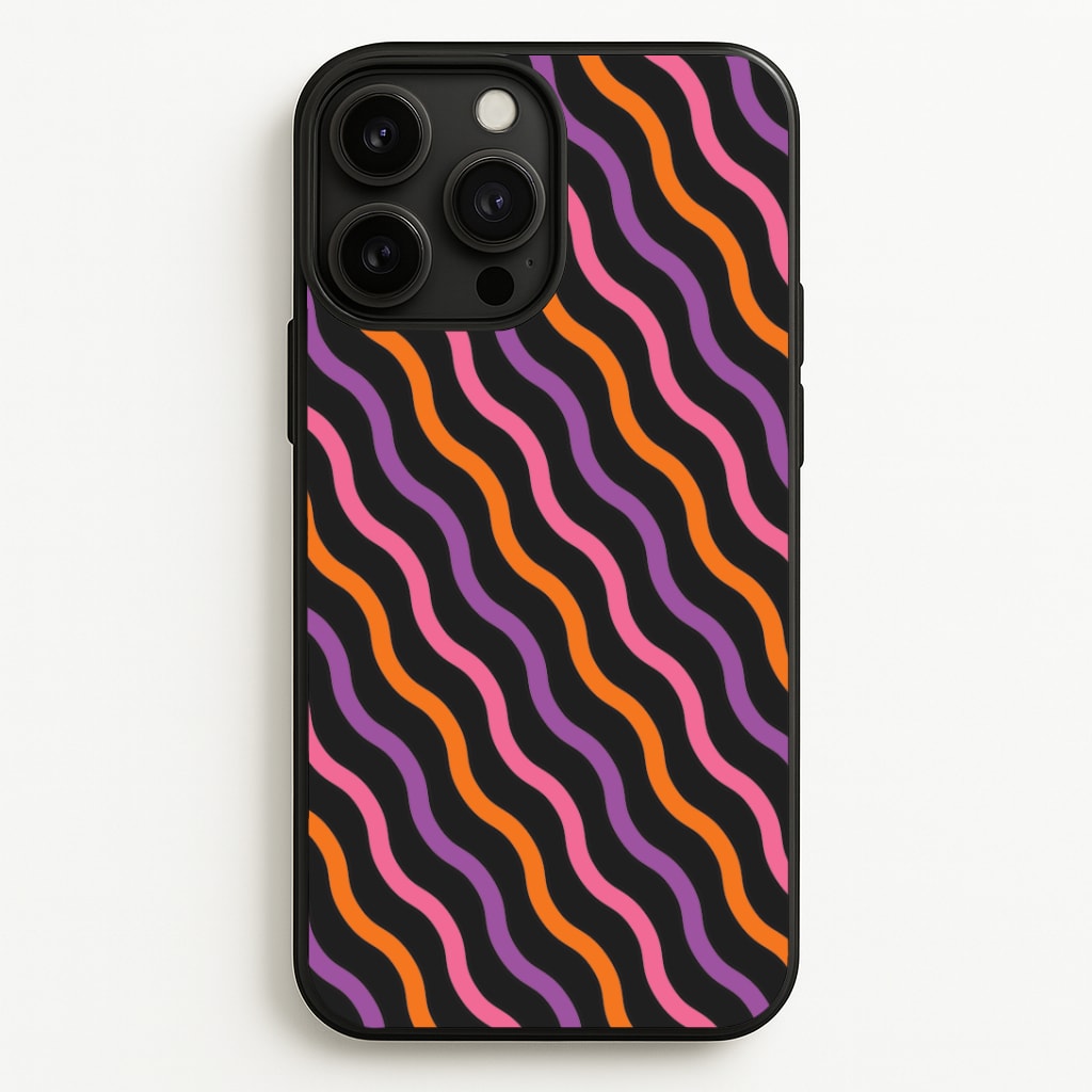 Wavy Abstract Halloween Pattern iPhone 13 Pro Max Case