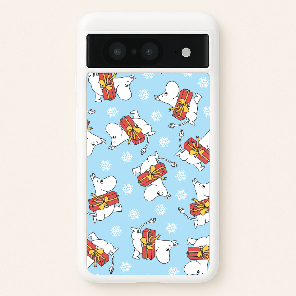 Present And Snowflakes Moom Pattern Google Pixel 8 Case