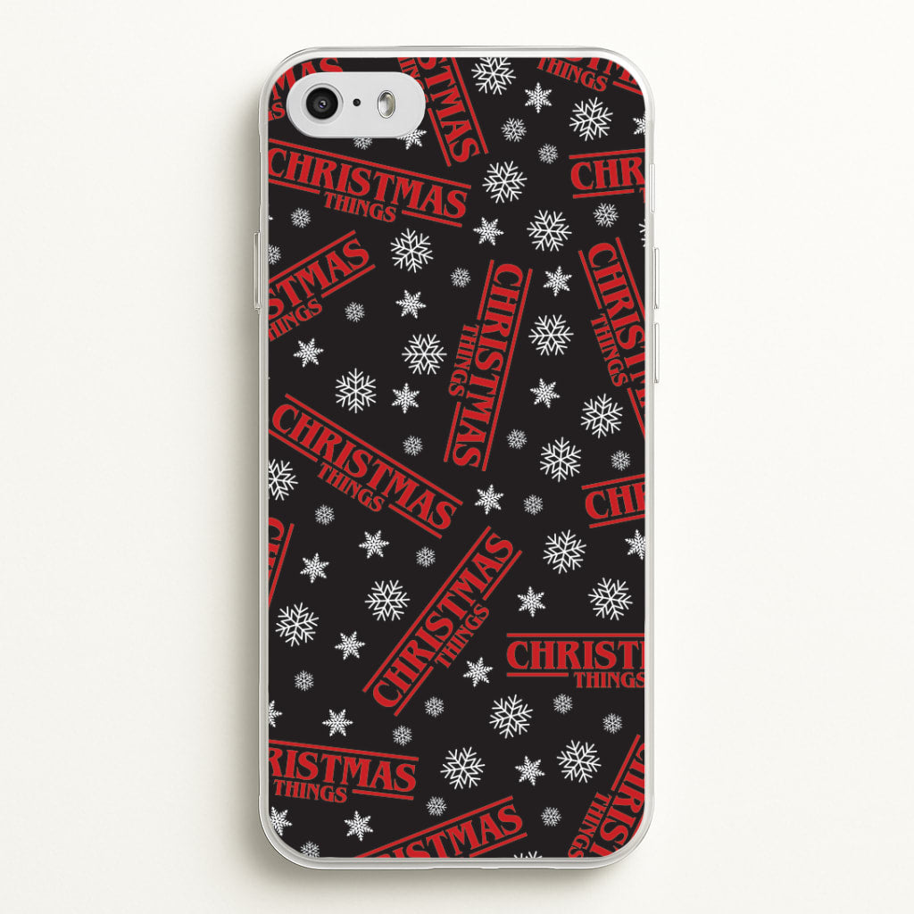 Christmas Things Snowflake Pattern iPhone 5 / 5s / SE 2016 Case