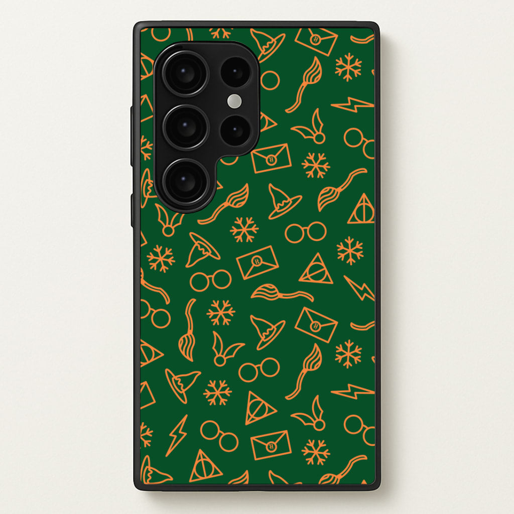 Christmas Wizard Icons Pattern Galaxy S24 Ultra Case
