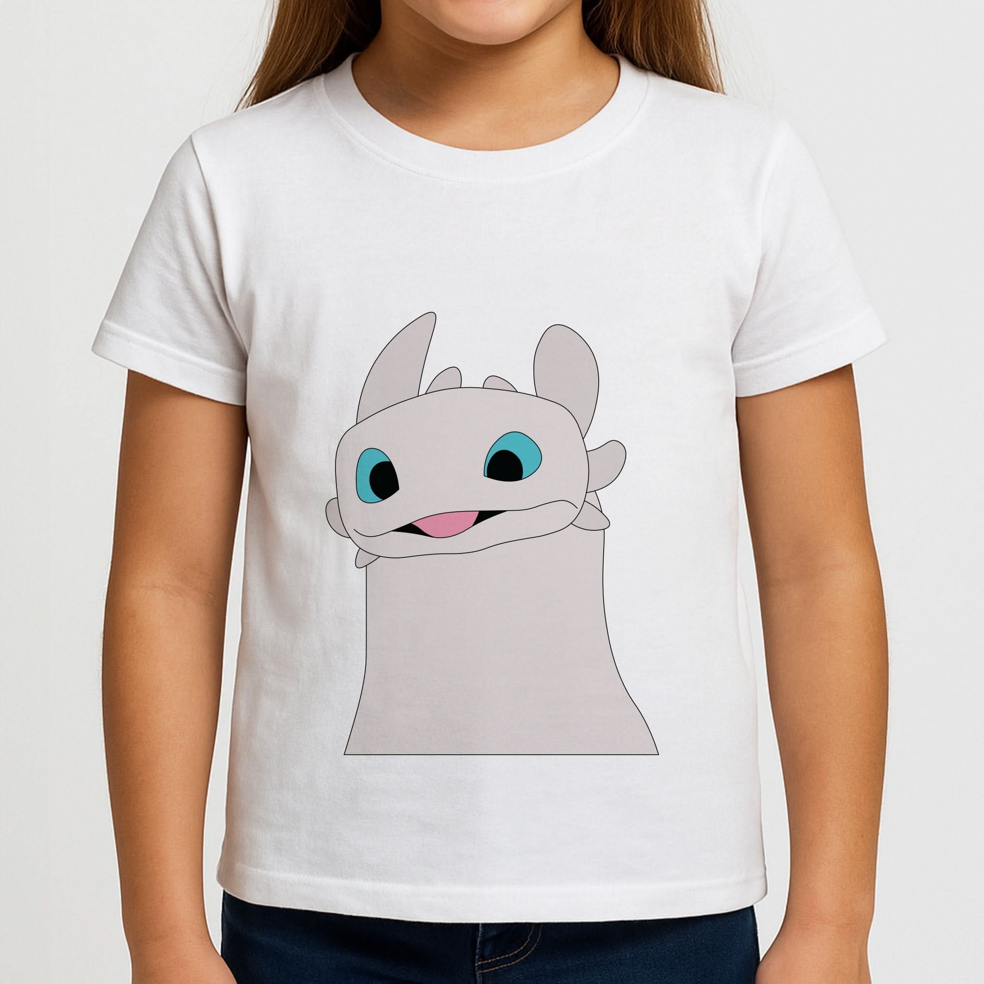 White Fury Dragon Girls T-Shirt