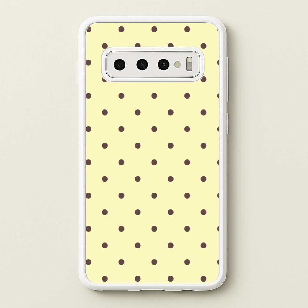 Vanilla & Chocolate Polka Dots Galaxy S10 Plus Case