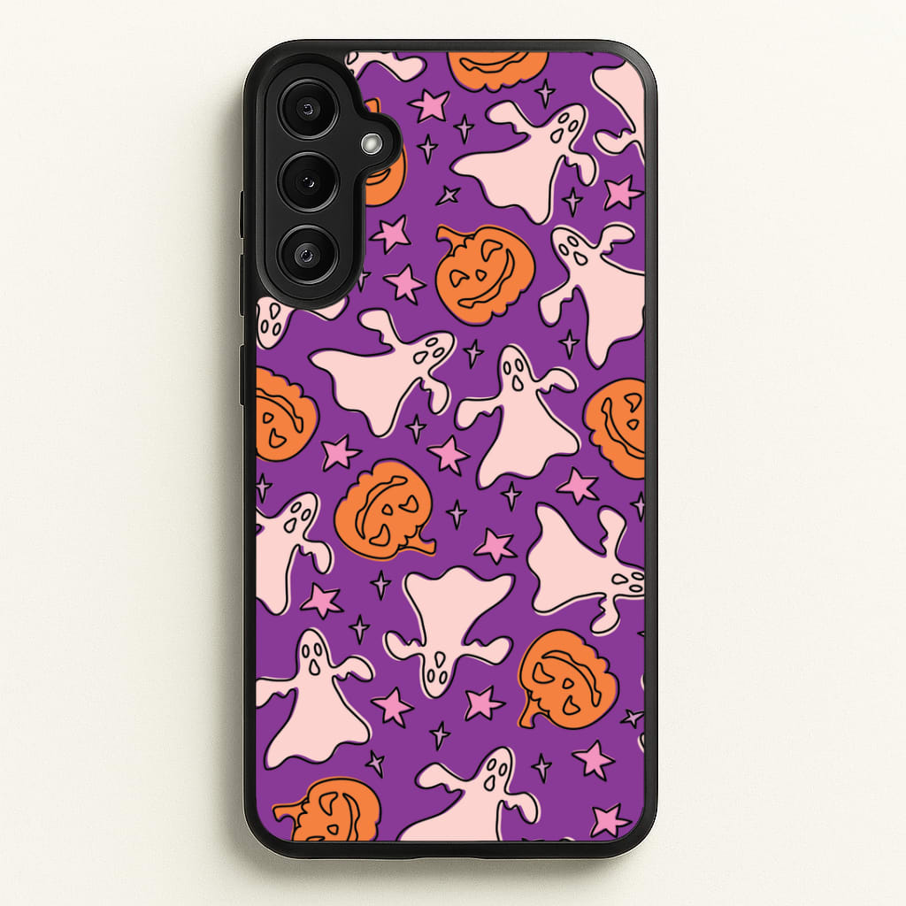 Abstract Halloween Pattern Galaxy A36 Case