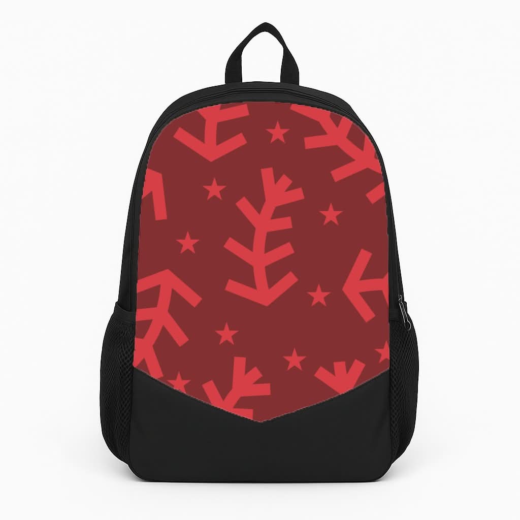 Abstract Ferns And Snowflakes Pattern Backpack