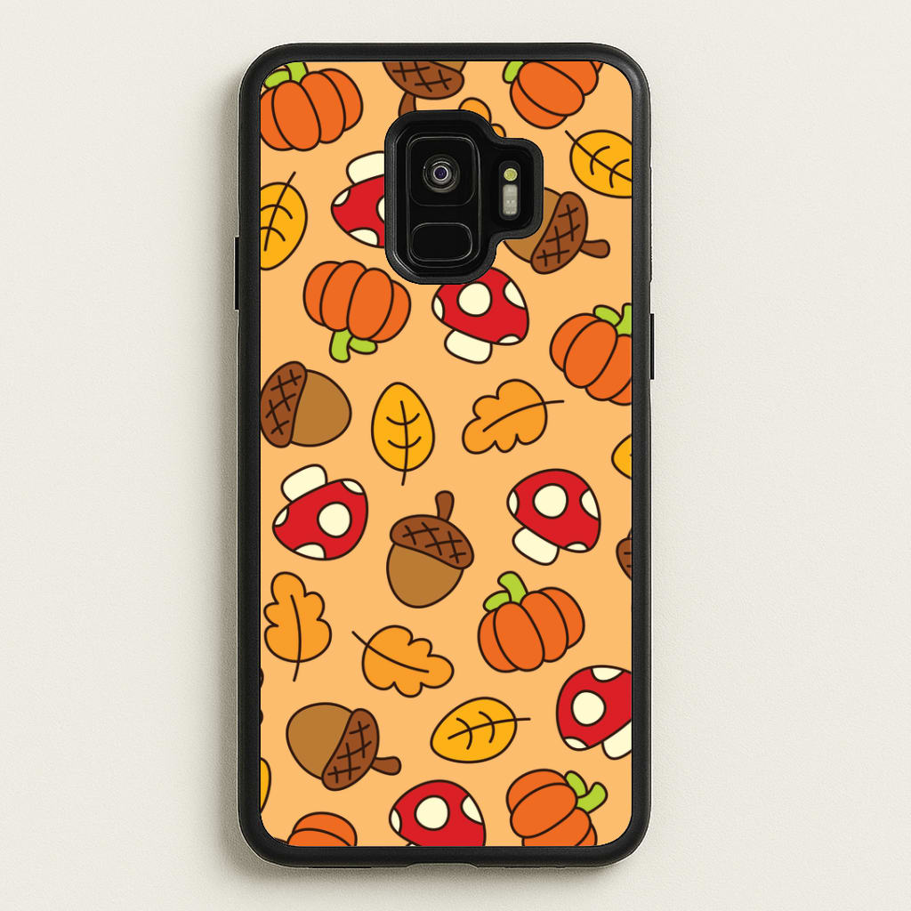 Cartoon Autumn Icons Pattern Galaxy S9 Case