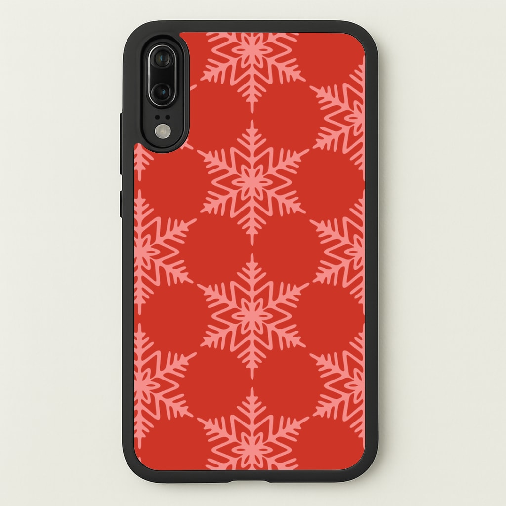 Red Giant Snowflakes Christmas Pattern Huawei P20 Case