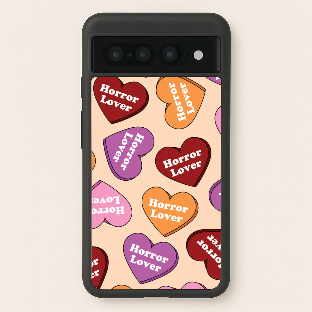 Horror Lover Hearts Pattern Google Pixel 7 Pro Case