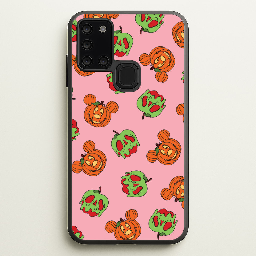 Pumpkin Mouse And Poison Apple Pattern Galaxy A21s Case