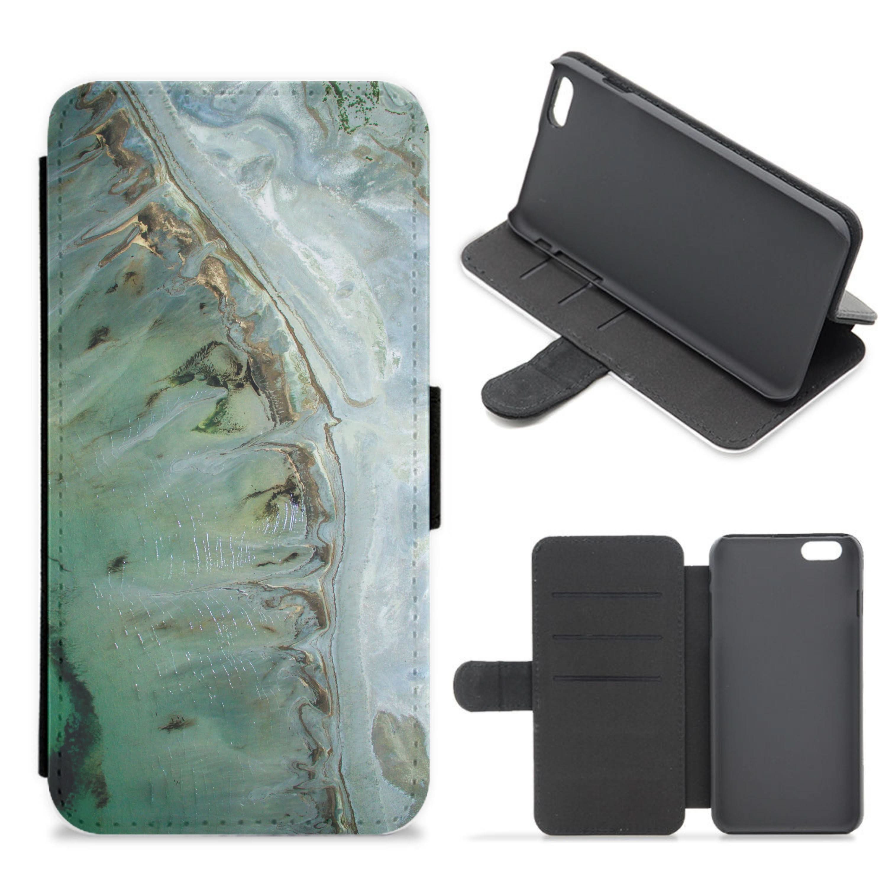 Emerald Marble Flip / Wallet Phone Case