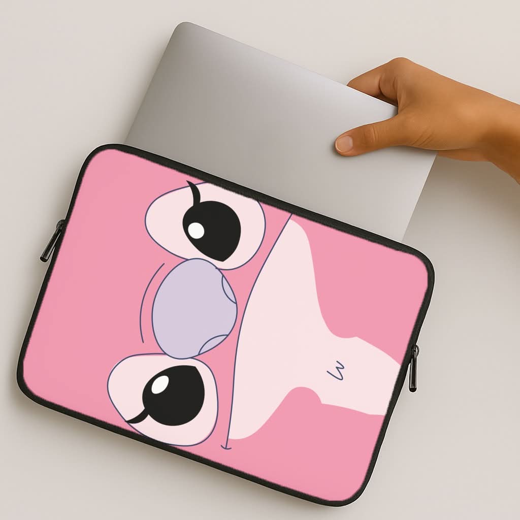 Cute Pink Alien Face MacBook Cover