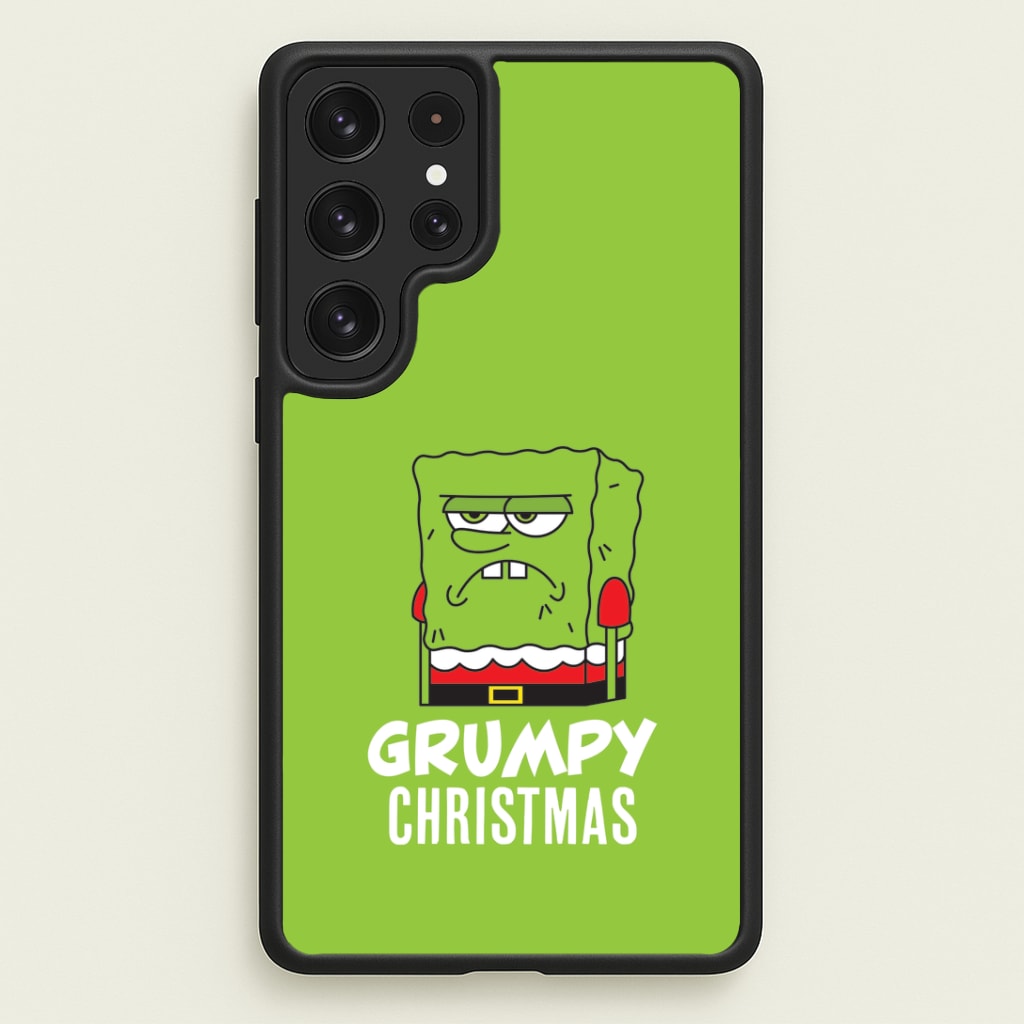 Grumpy Christmas Cartoon Sponge Galaxy S22 Ultra Case