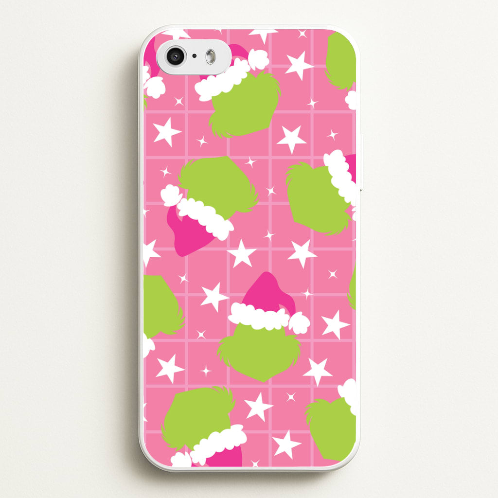 Pink Green Creature Xmas Pattern iPhone 5 / 5s / SE 2016 Case