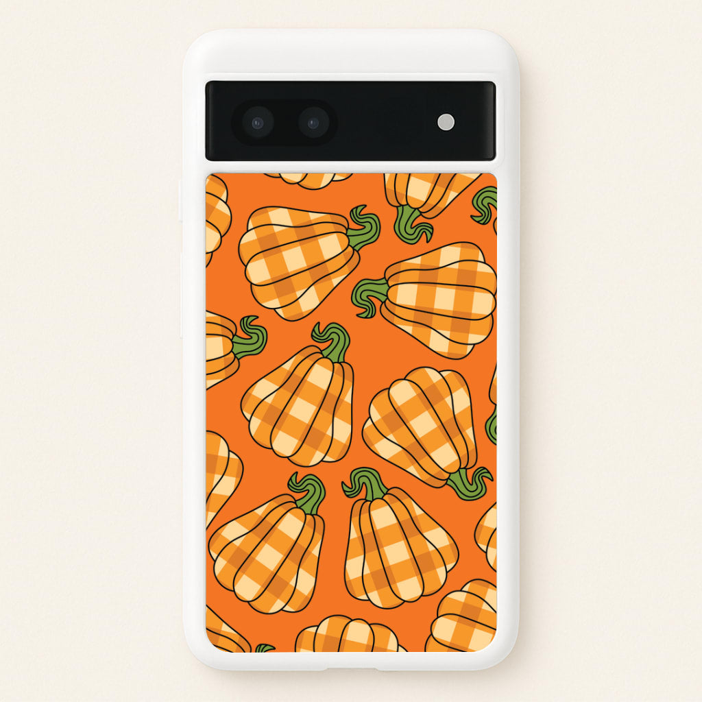 Tartan Pumpkins Pattern Google Pixel 6a Case