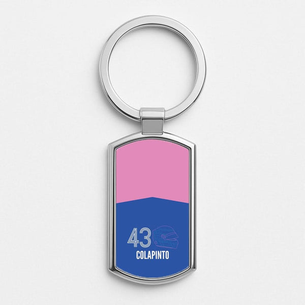 Colapinto Helmet 2026 Silver Metal Keyring