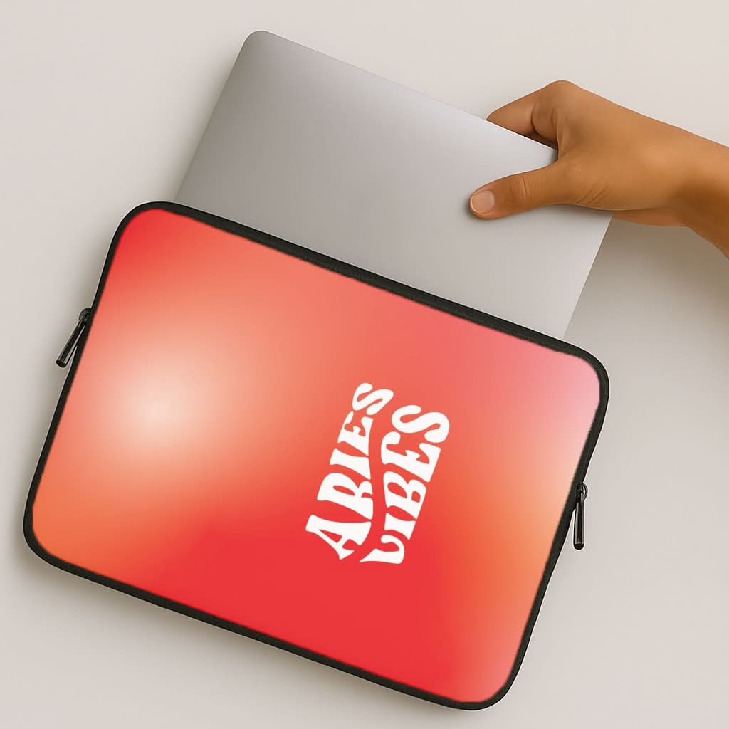 Aries Vibes Gradient Zodiac MacBook Cover