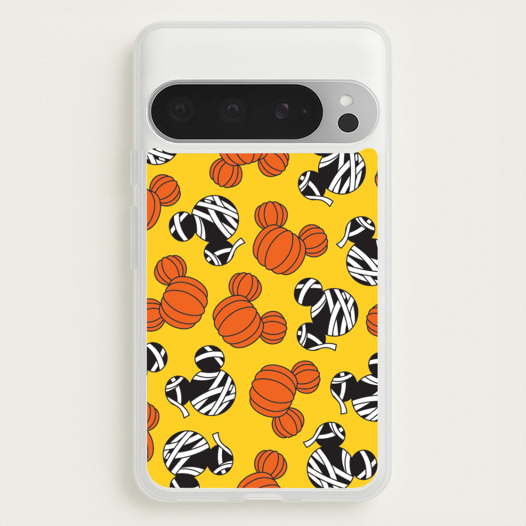 Pumpkin And Mummy Mouse Pattern Google Pixel 9 Pro XL Case