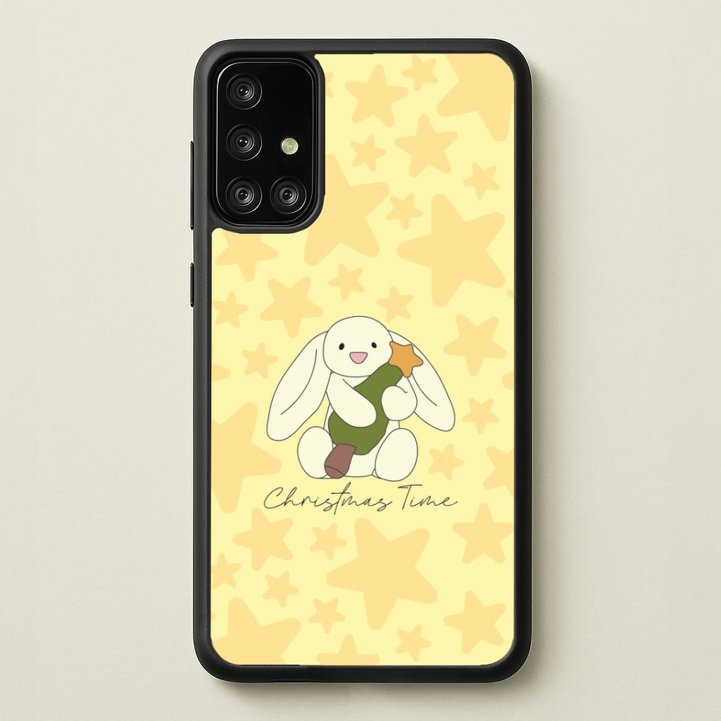 Christmas Bunny Stars Plush Galaxy A71 Case