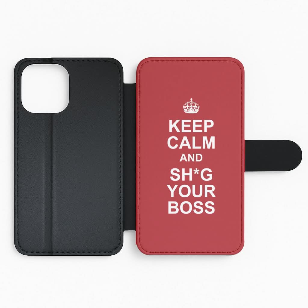 Keep Calm With Your Boss Flip Phone Case