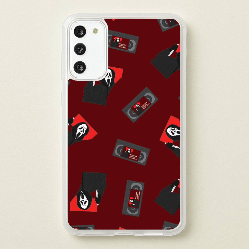 VHS & Ghostface Pattern Galaxy S20 Case