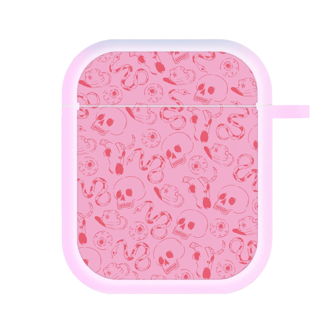Pink Snakes And Skulls - Western  AirPods Case