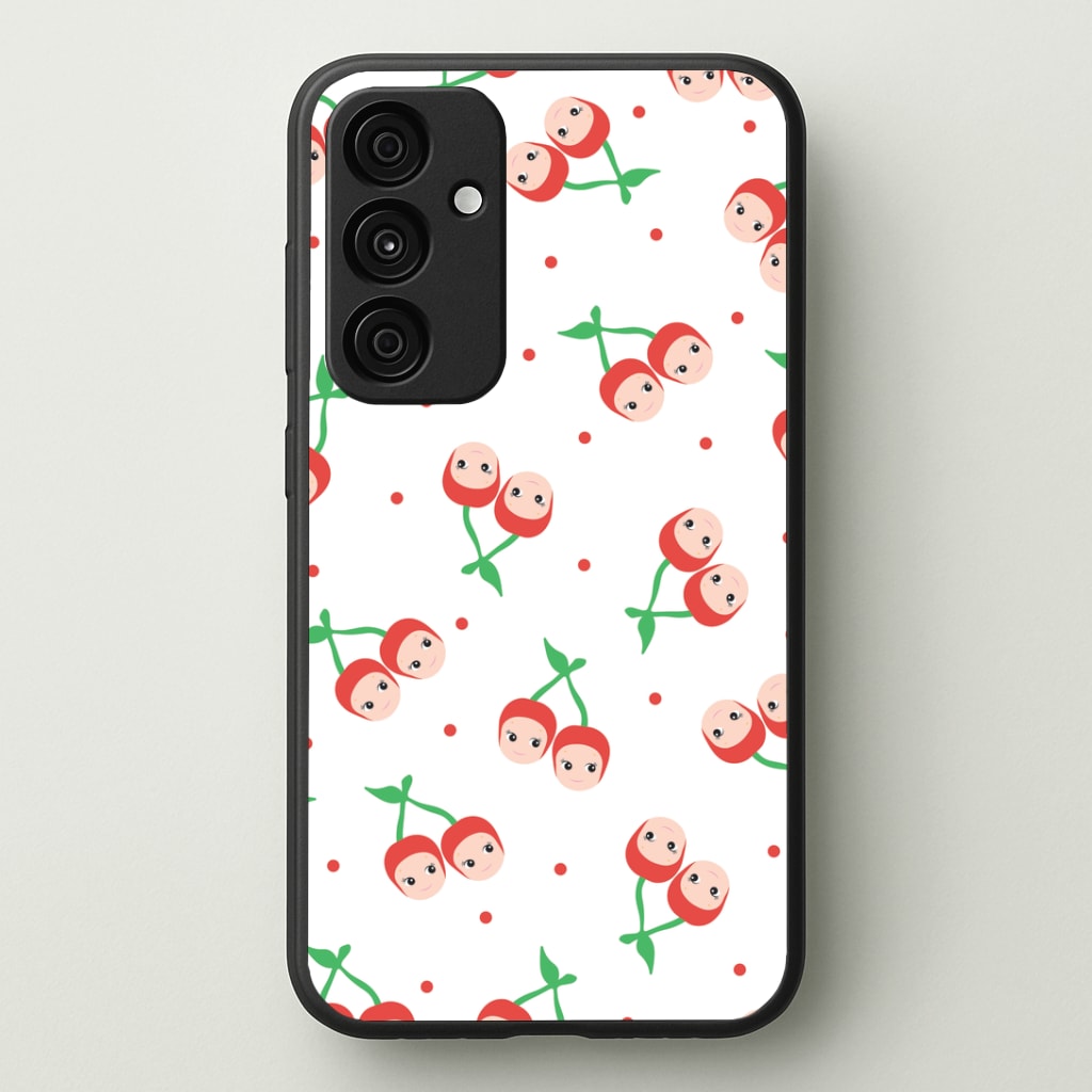 Cherry Angels Pattern Galaxy A55 Case