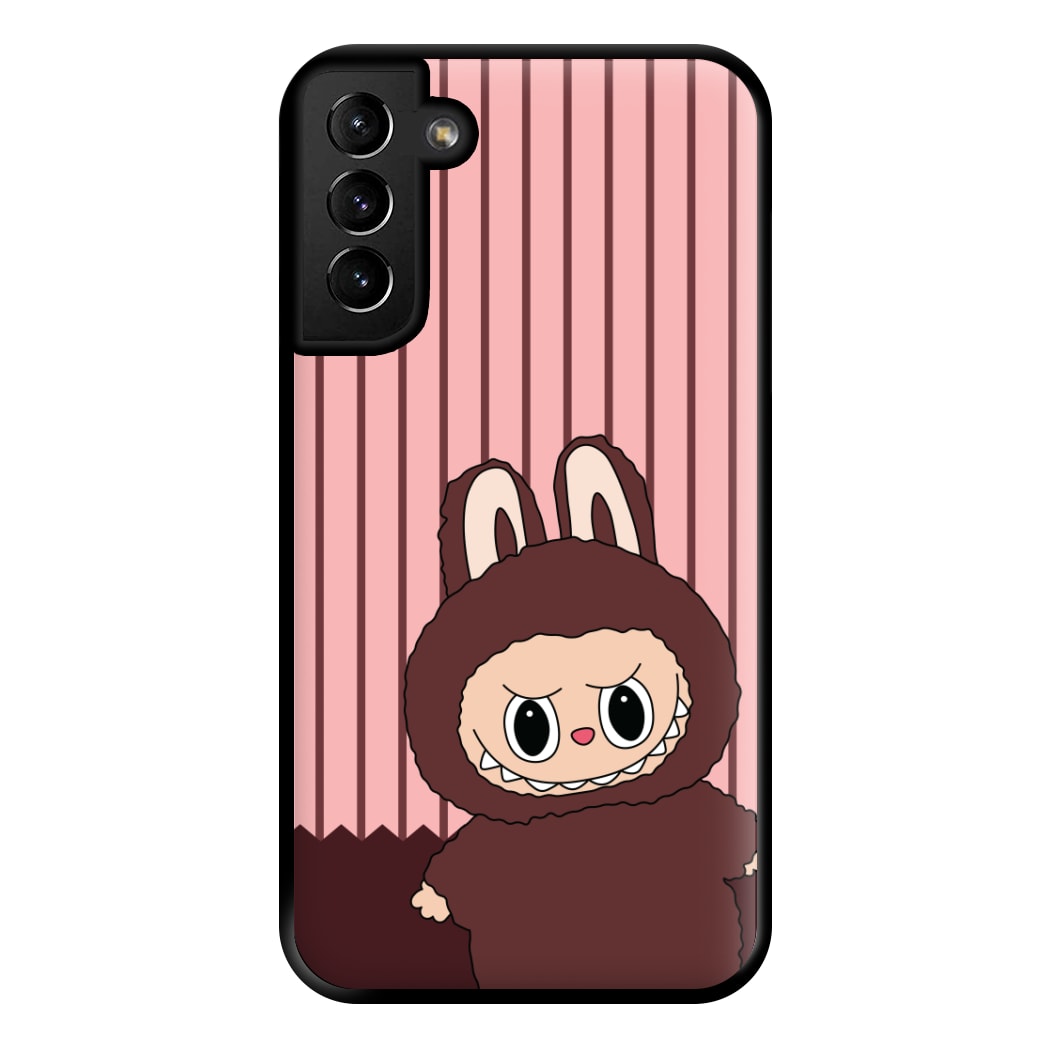 Stripey Cute Brown Monster Galaxy S21 Plus Case