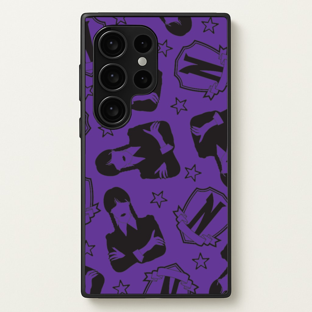 Wednesday Pattern Galaxy S24 Ultra Case