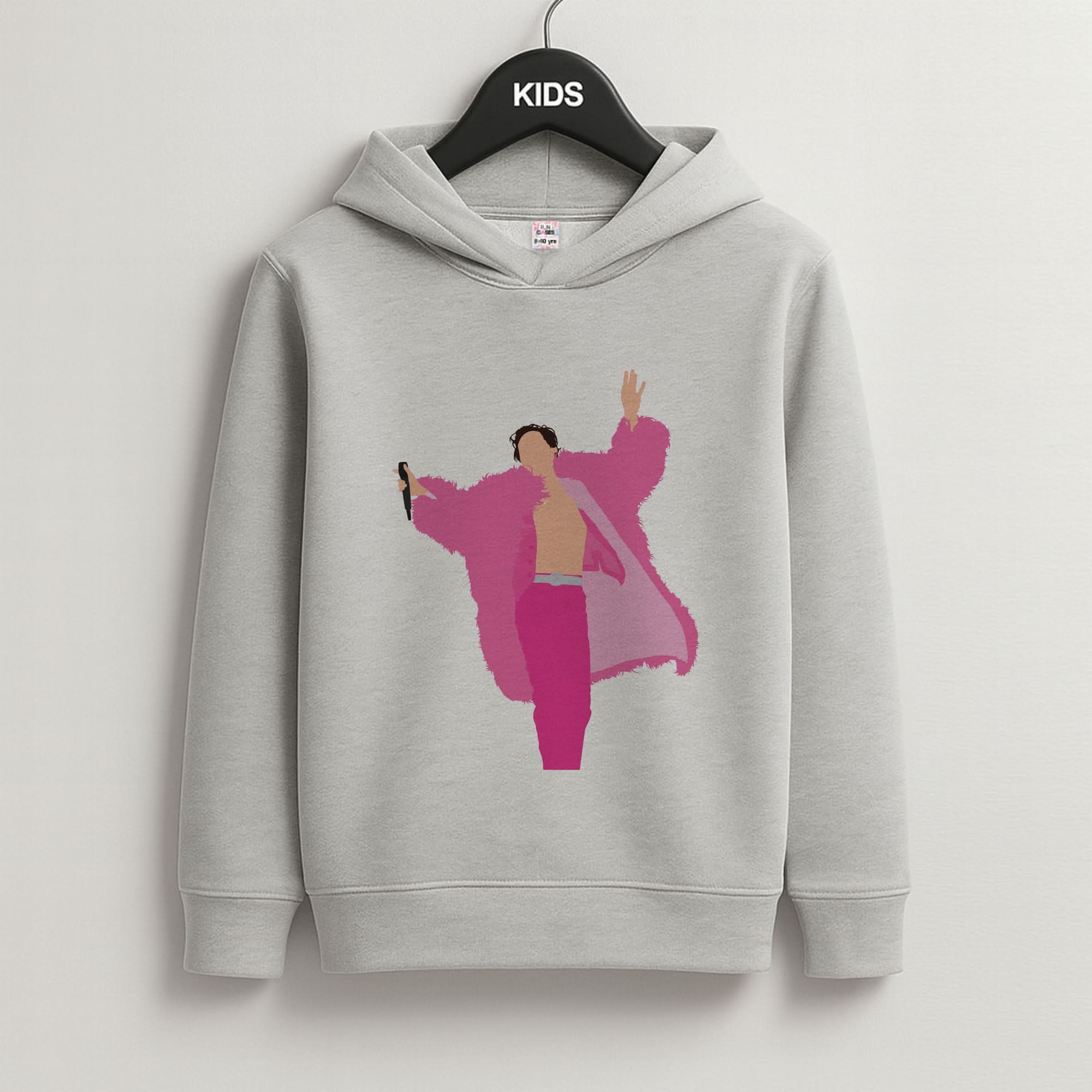 Harry Pink Coat Grey Kids Hoodie