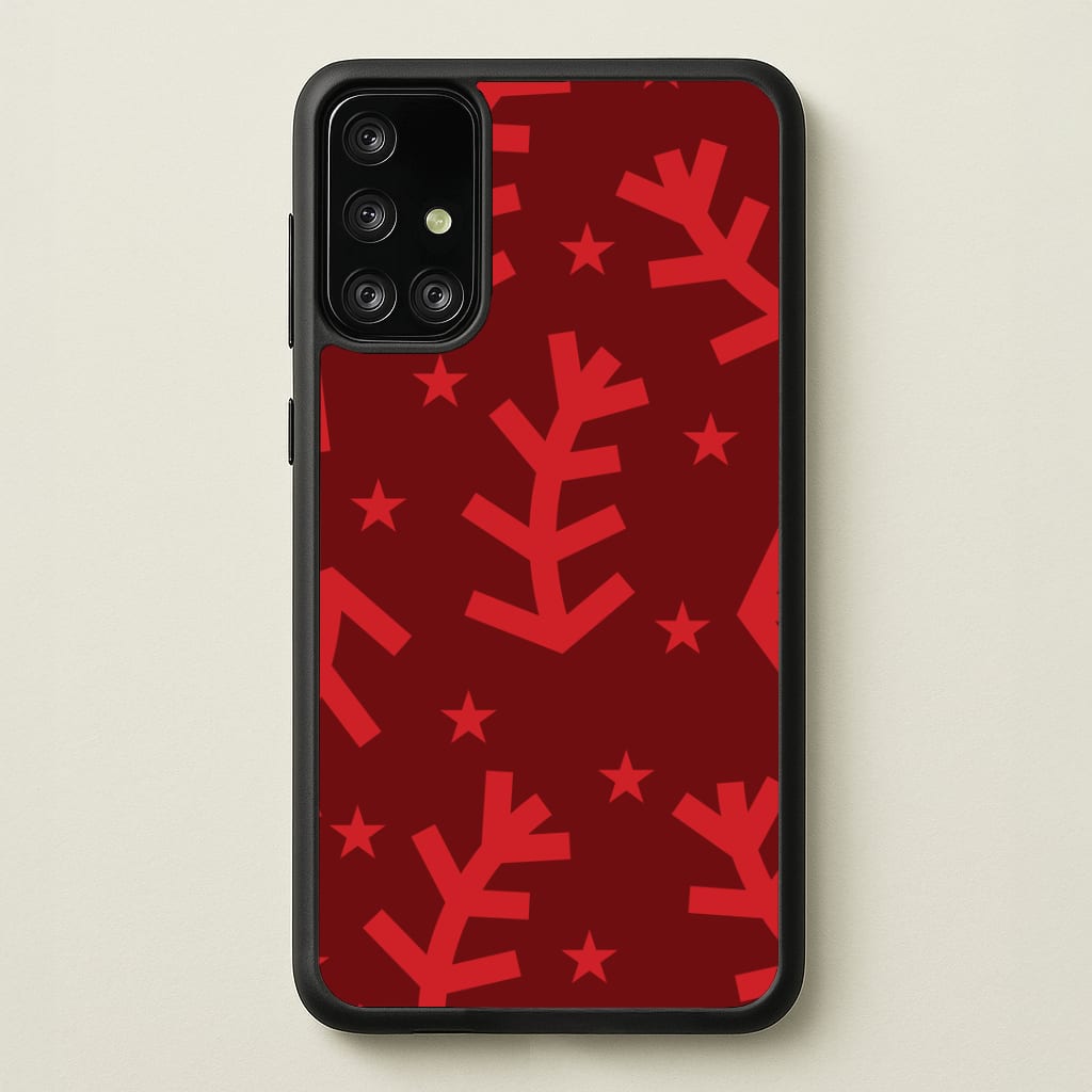 Abstract Ferns And Snowflakes Pattern Galaxy A71 Case