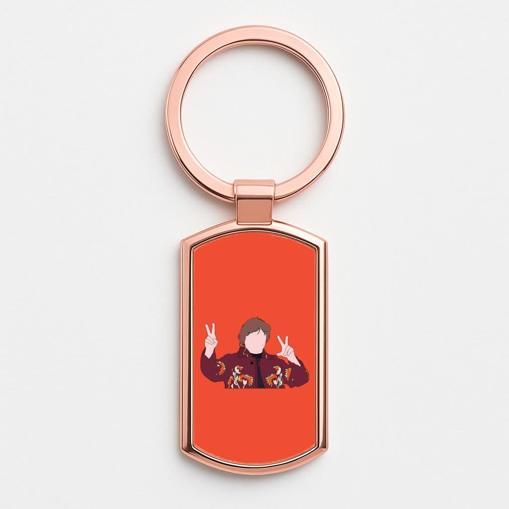 Peace Out Rose Gold Keyring