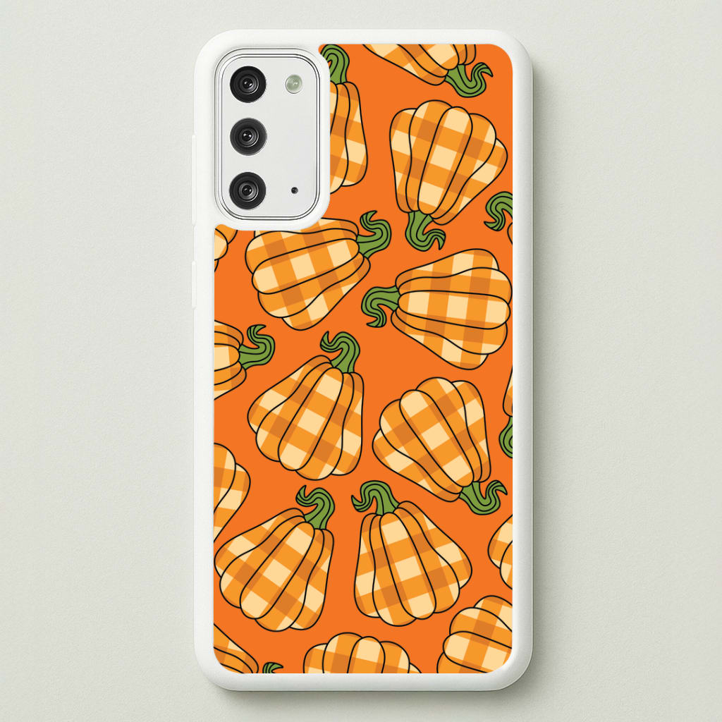Tartan Pumpkins Pattern Galaxy Note 20 Case