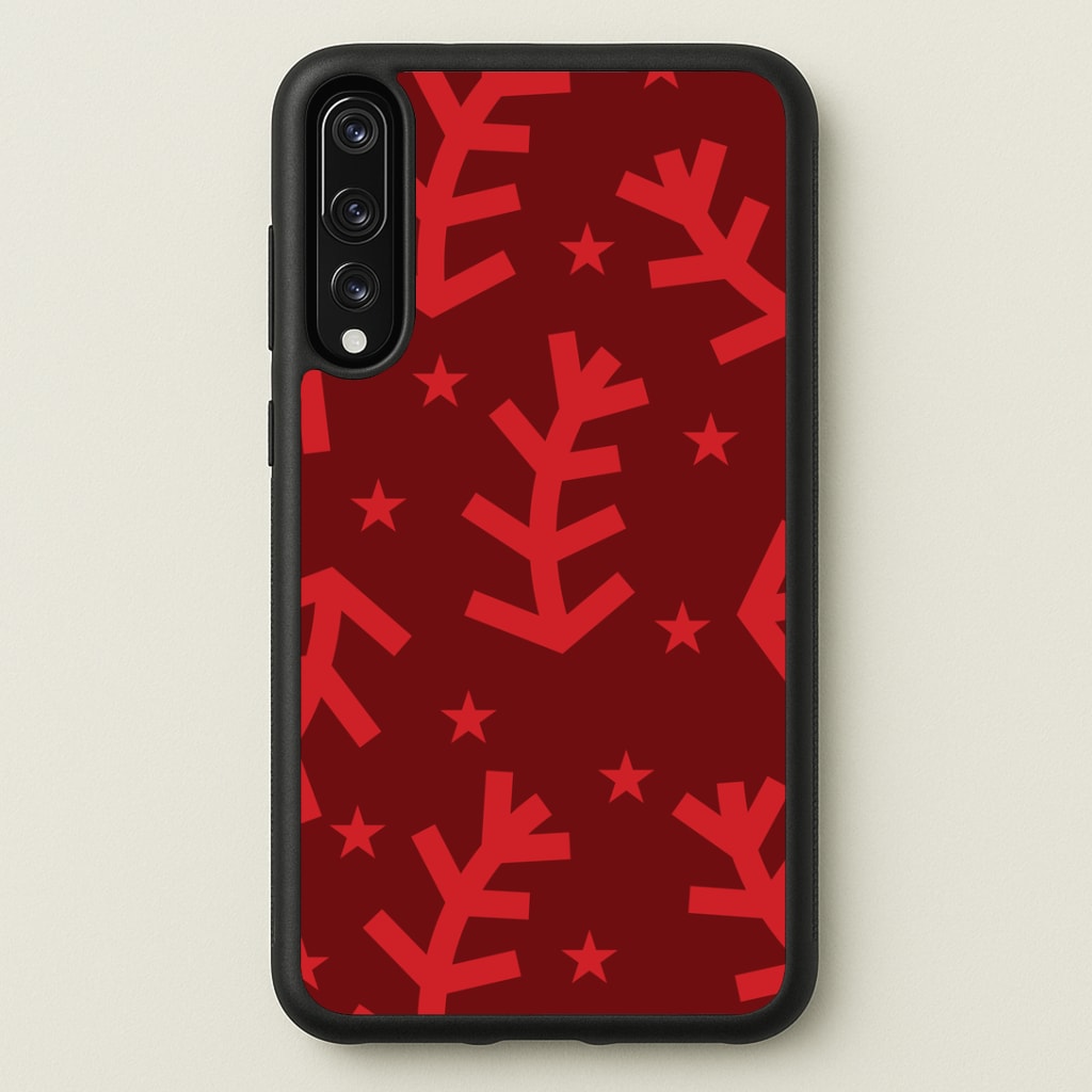Abstract Ferns And Snowflakes Pattern Huawei P20 Pro Case