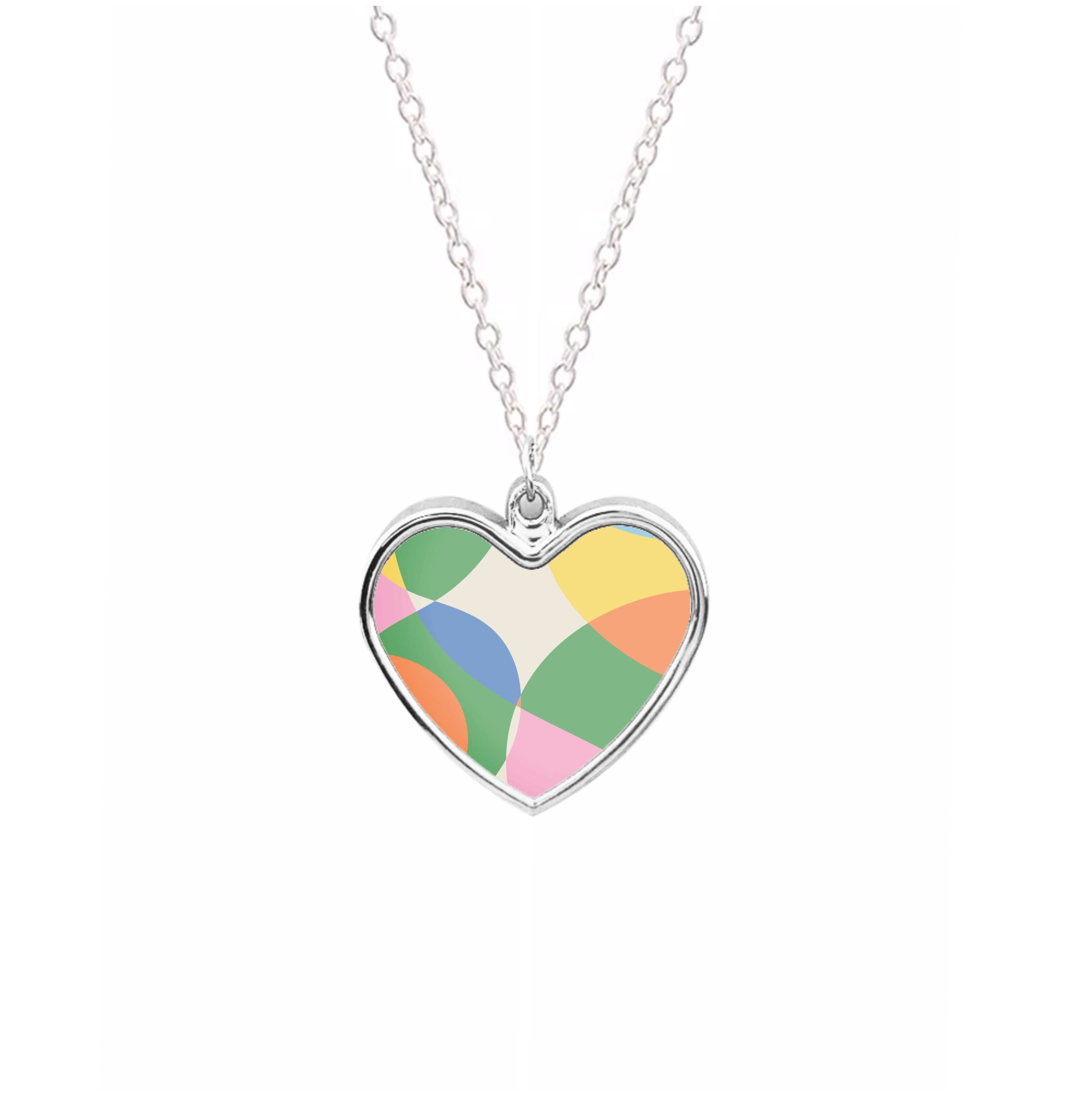 Colourful Abstract Shapes Pattern Necklace