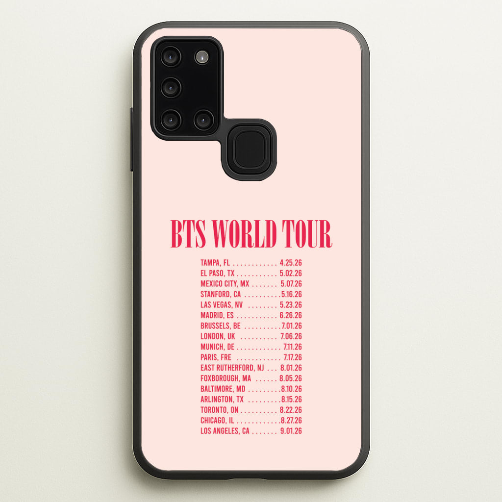 K-Pop Band World Tour List 2026 Galaxy A21s Case