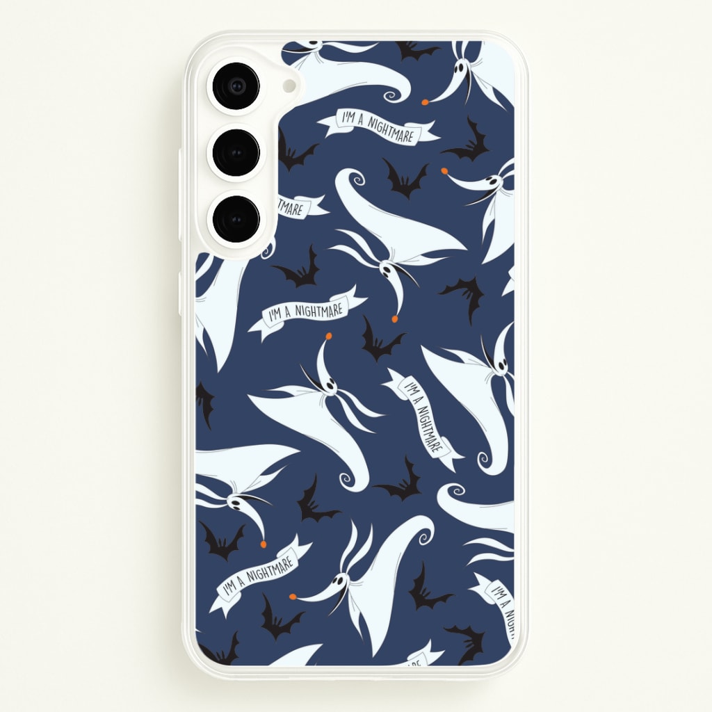 Skeleton Dog And Bats Pattern Galaxy S23 Plus Case