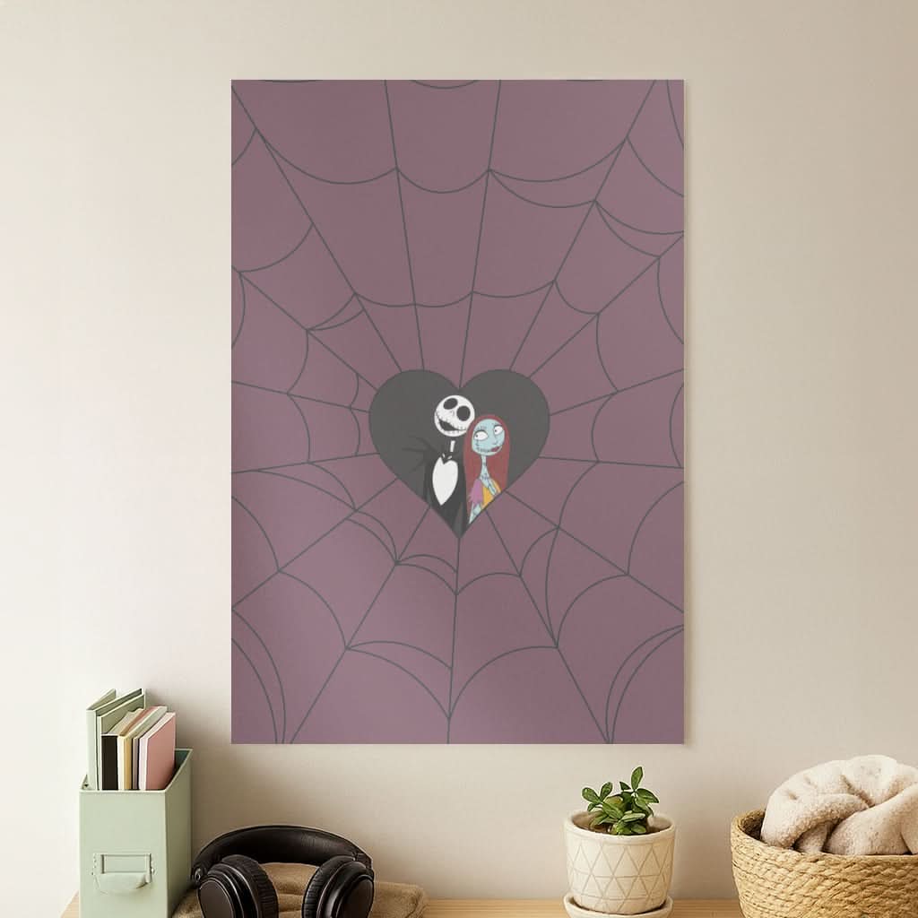 J And S Cobweb Heart Poster
