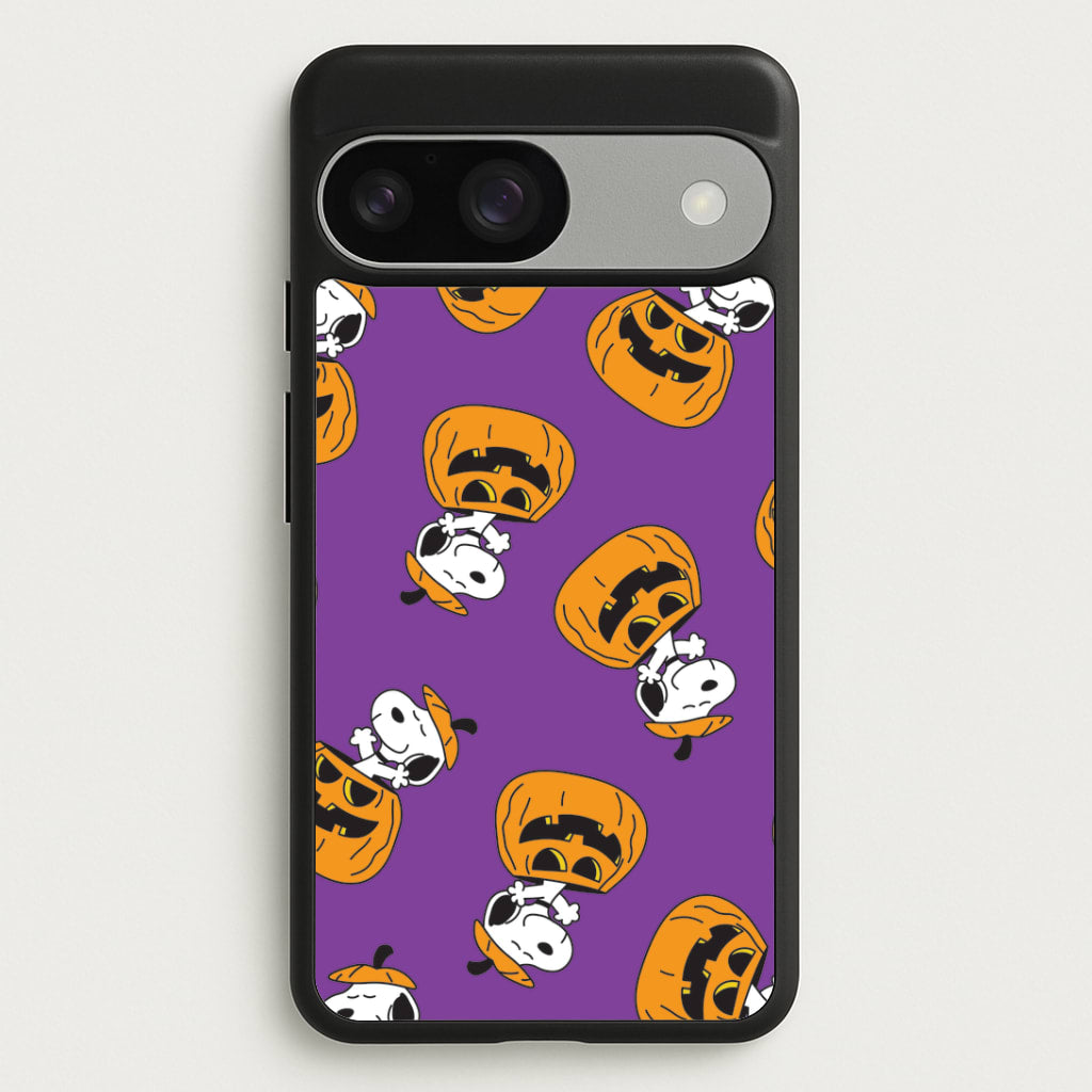 Cartoon Beagle Pumpkin Pattern Google Pixel 9 / 9 Pro Case