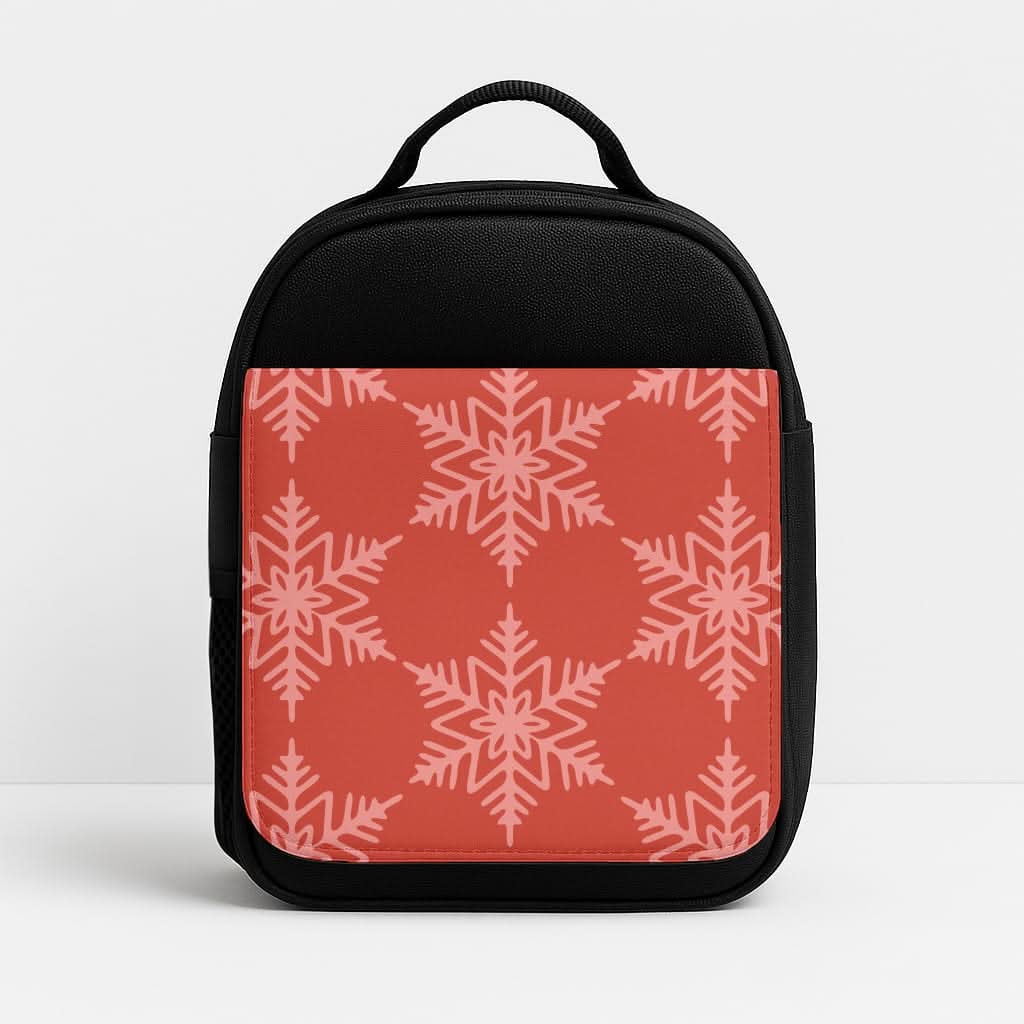 Red Giant Snowflakes Christmas Pattern Lunchbox