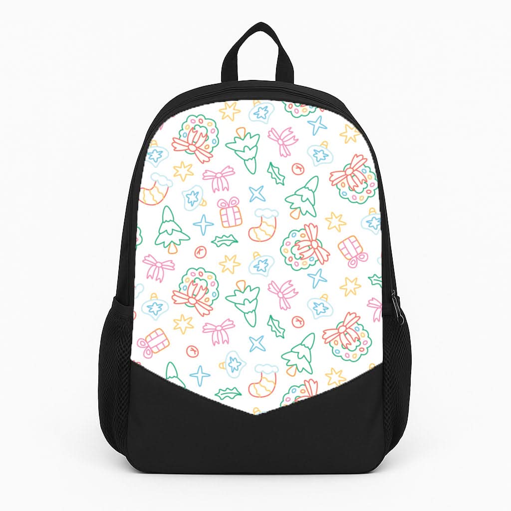 Neon Christmas Icons Pattern II Backpack