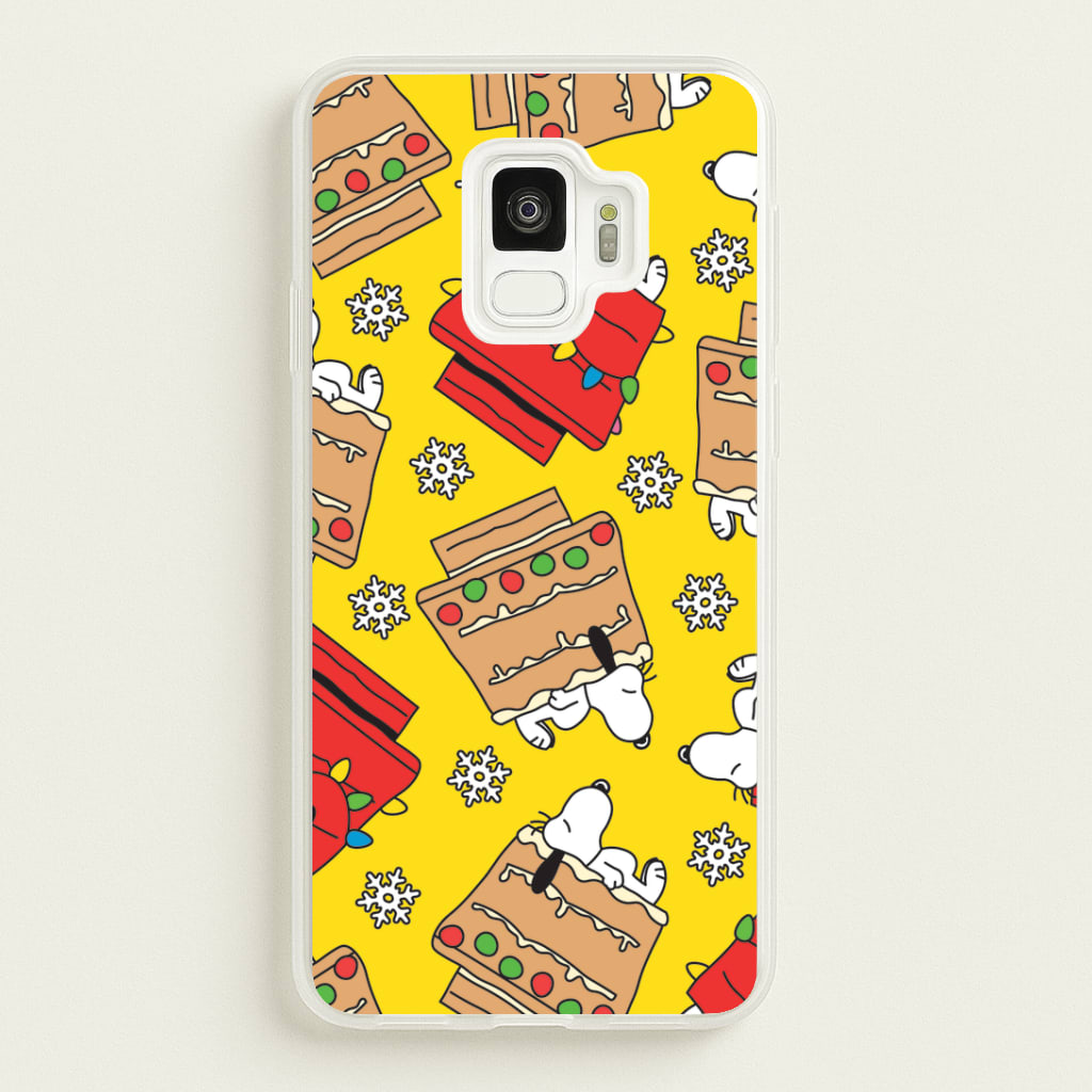 Cartoon Beagle Fairylights And Gingerbead Pattern Galaxy S9 Case