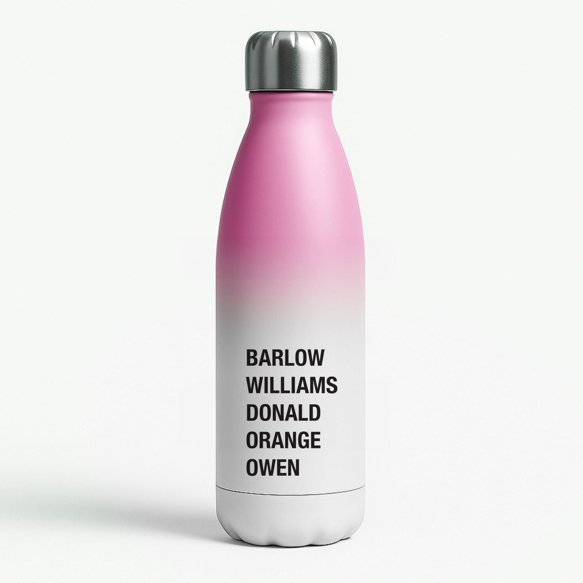 Take Band Members Names Pink Water Bottle