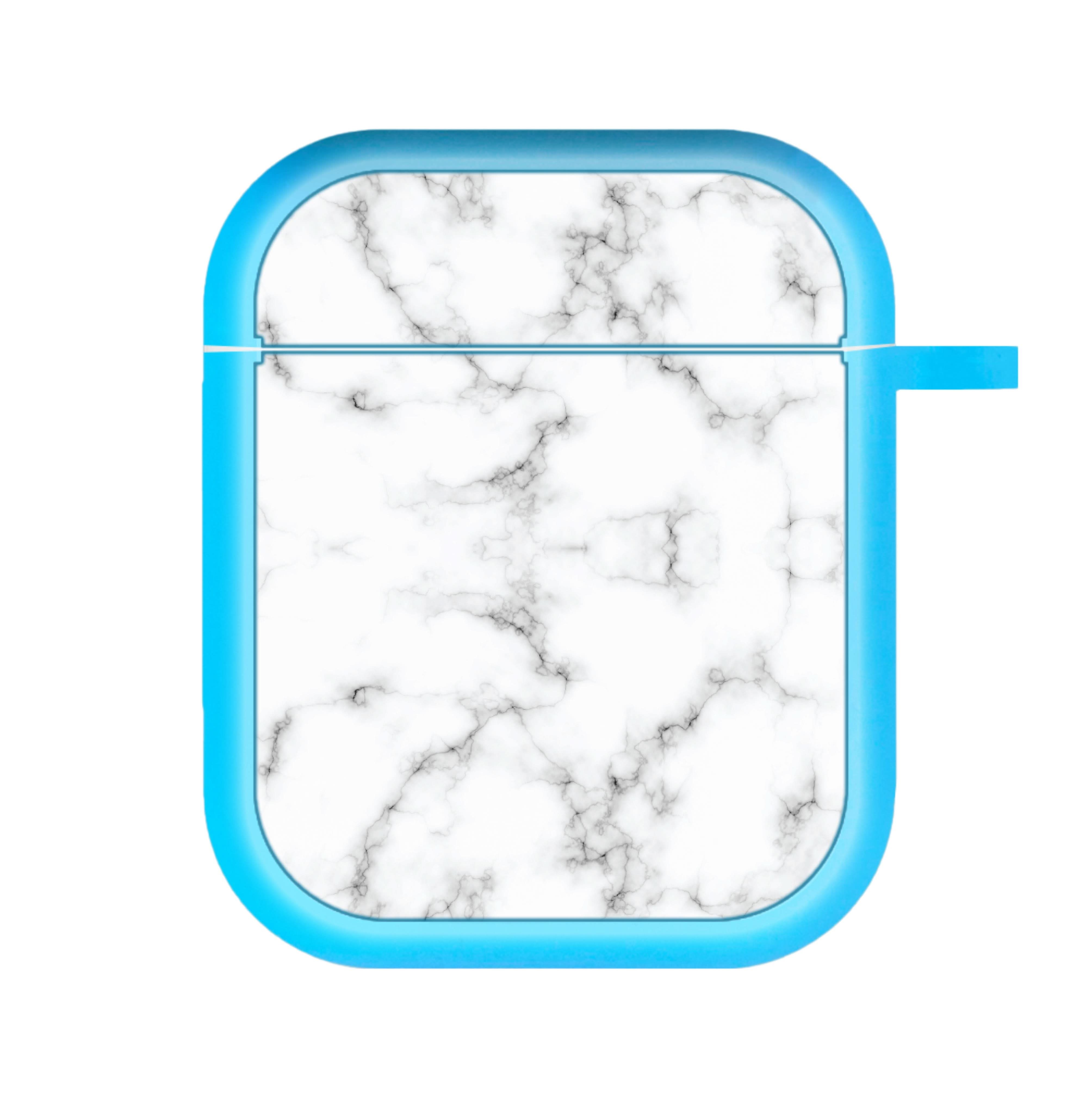 White Marbled AirPods Case